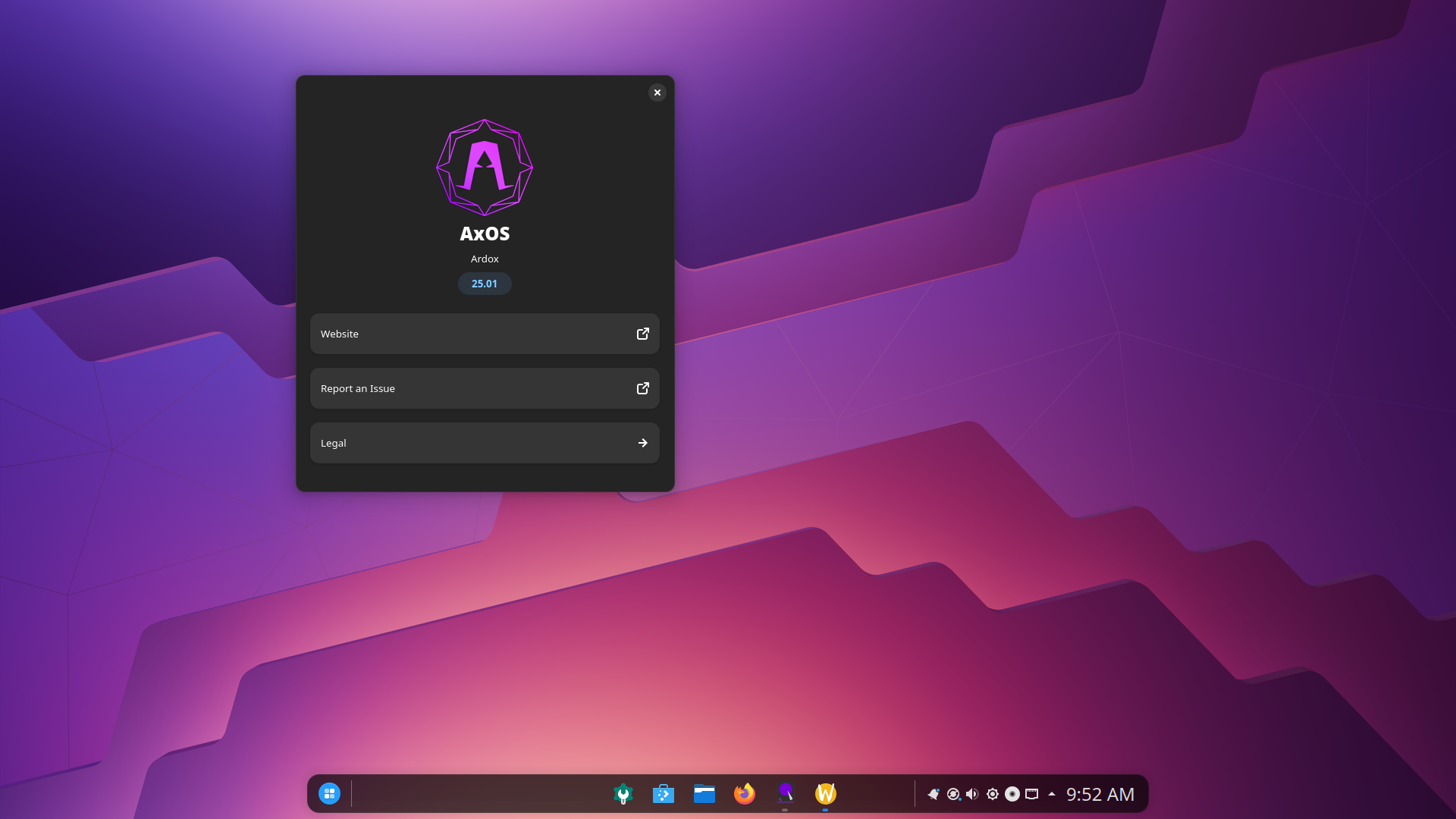 AxOS-25.08-x86_64.iso screenshot 1