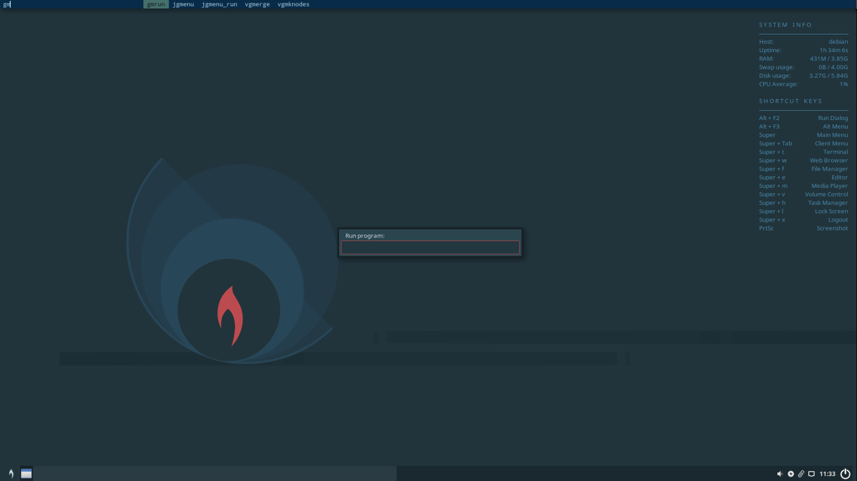 bunsenlabs-lithium-testing screenshot 1