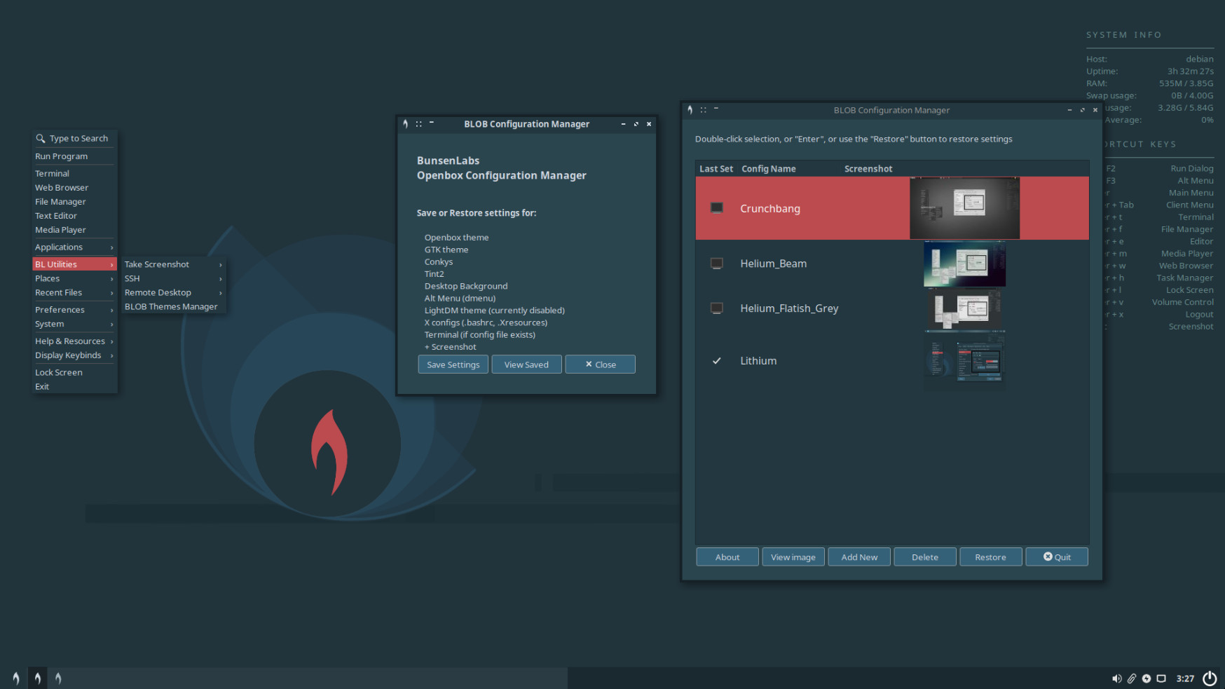 bunsenlabs-lithium-testing screenshot 2