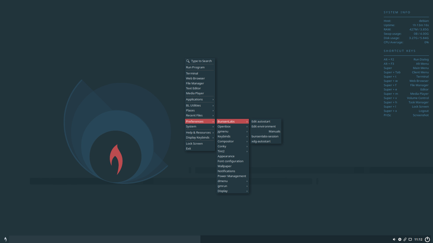 bunsenlabs-lithium-testing screenshot 3