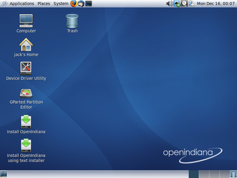 OpenIndiana 20191106 iso screenshot 1