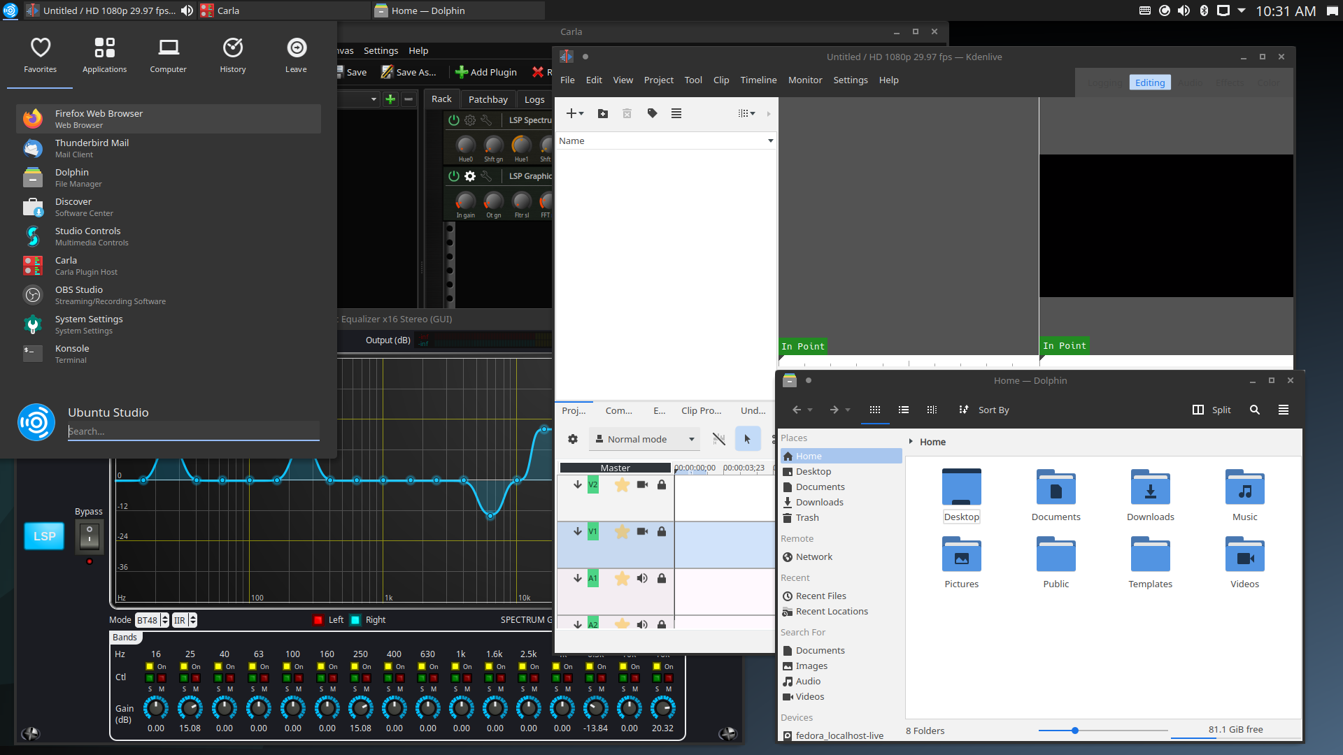 Ubuntu Studio 25.04 (Plucky Puffin) for AMD64 screenshot 2