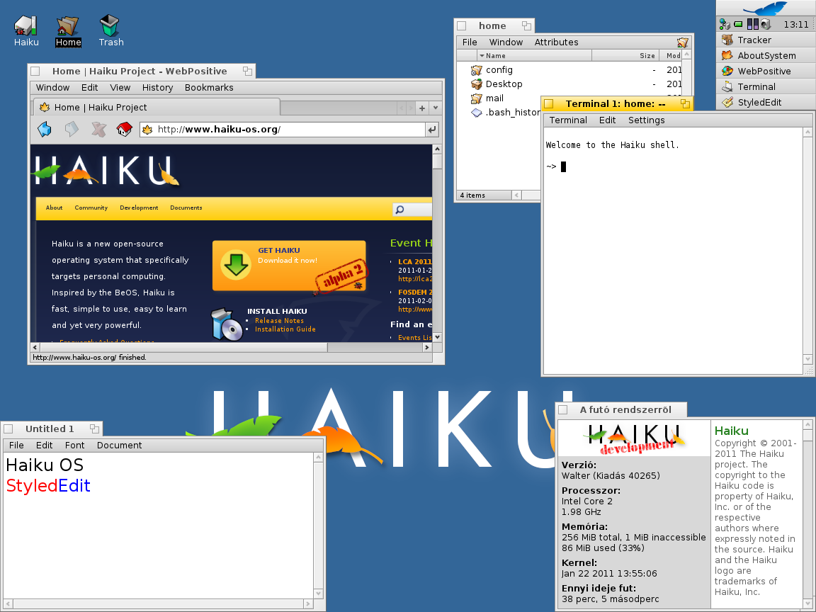 Haiku Nightly hrev52351-x86_64 Anyboot screenshot 1