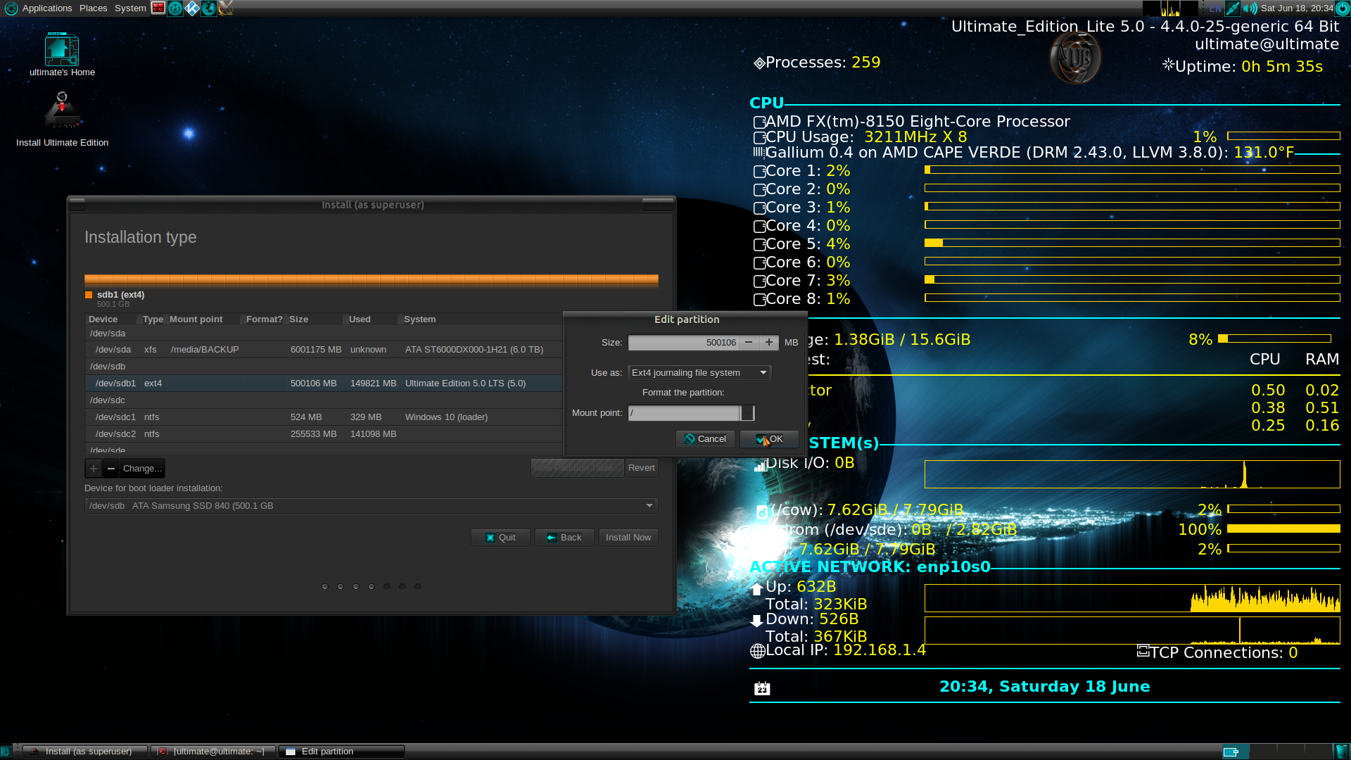 ultimate-arch-developer-2025.12.28-x86_64-kde.iso screenshot 1