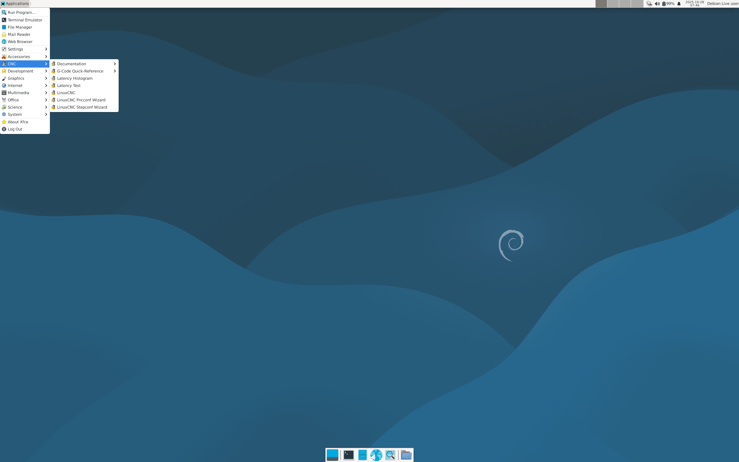 linuxcnc_2.9.10-amd64.hybrid.iso screenshot 1