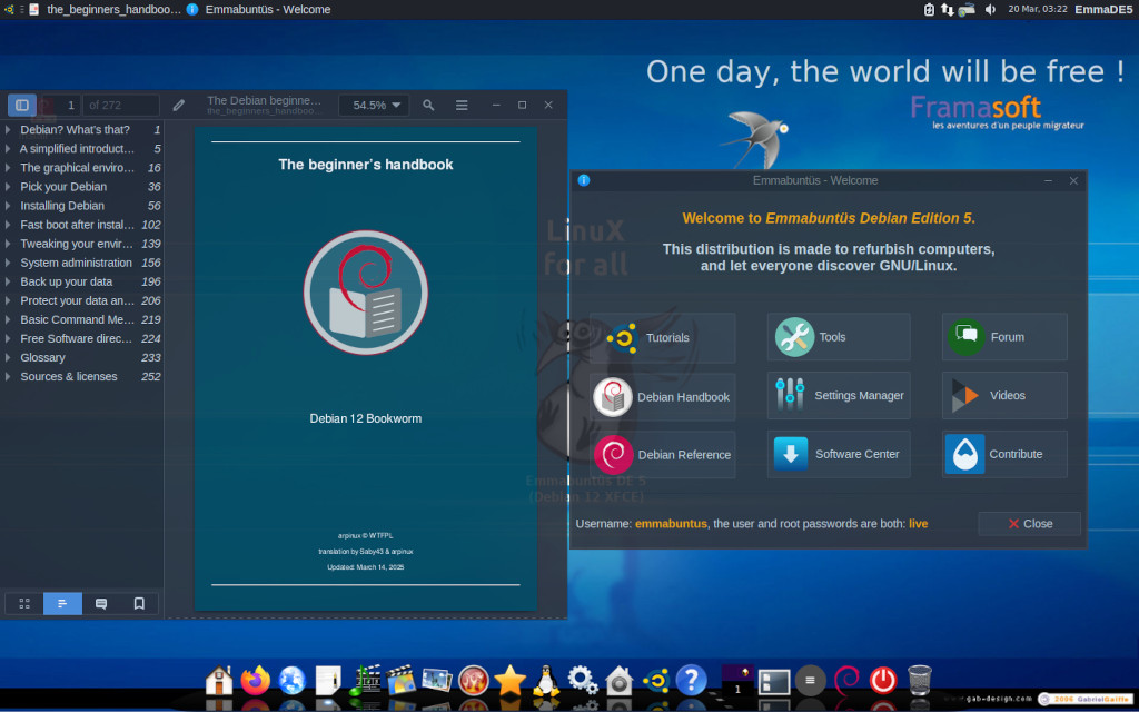 Emmabuntus DE5 (Debian Edition 5) 1.04 amd64 screenshot 1