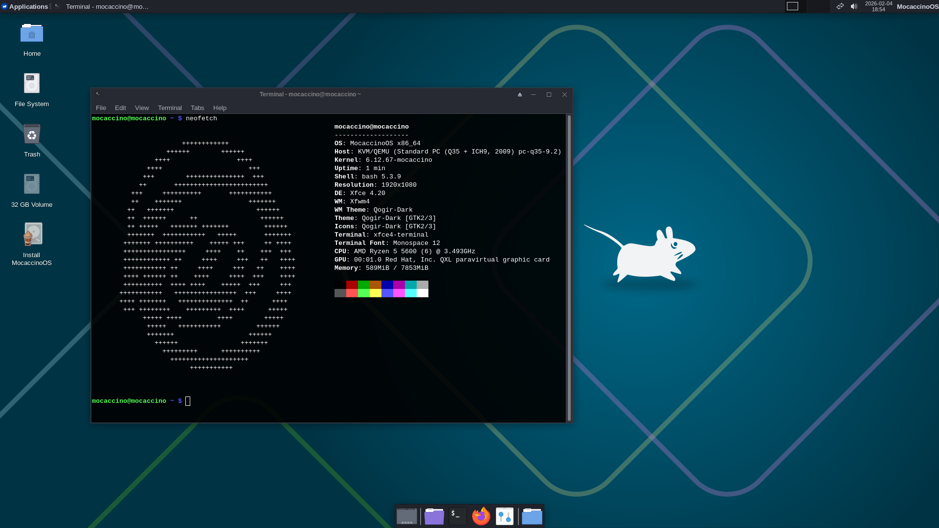 MocaccinoOS-XFCE-0.20260202.iso screenshot 1