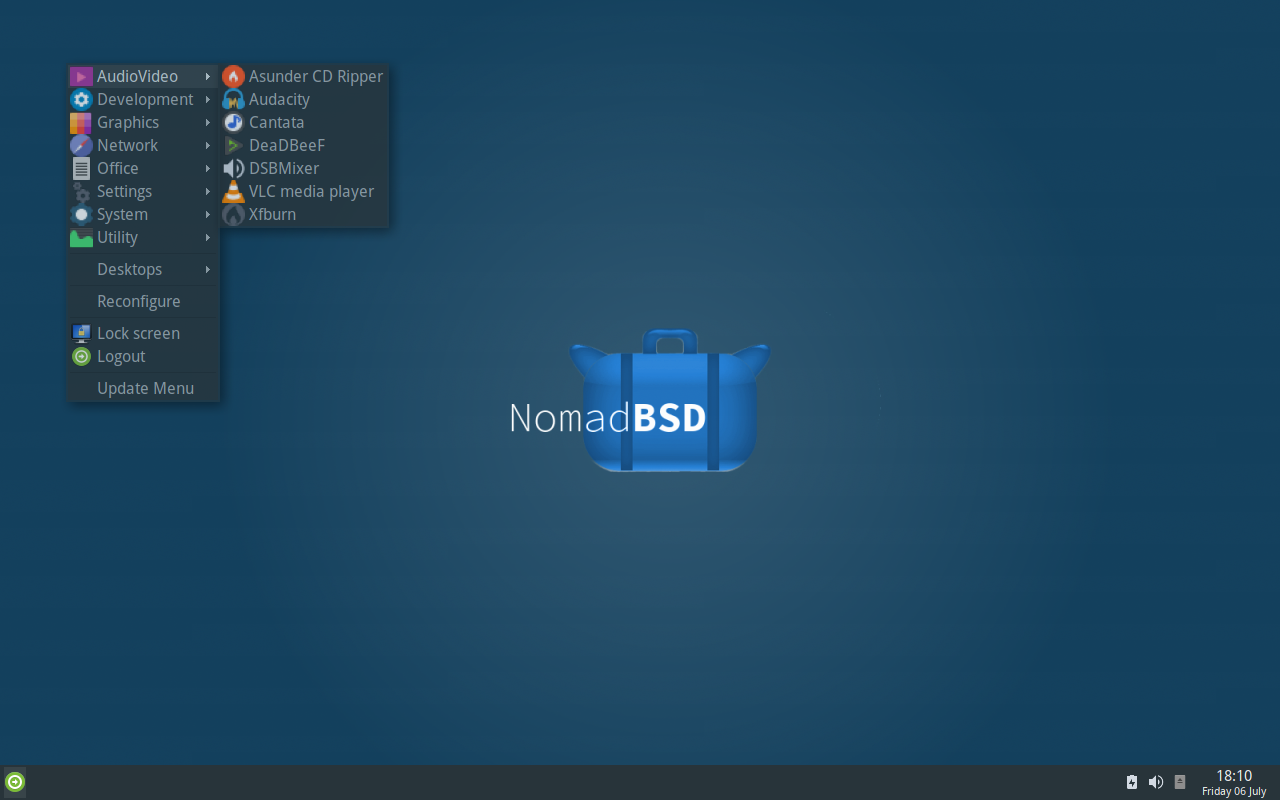NomadBSD 1.2 amd64 screenshot 1
