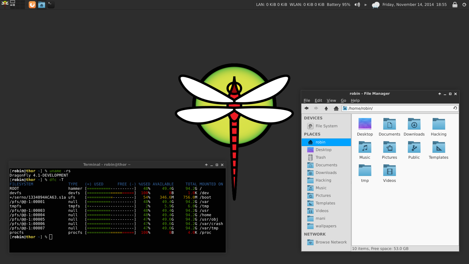 Dragonfly BSD 5.4.2 amd64 screenshot 1