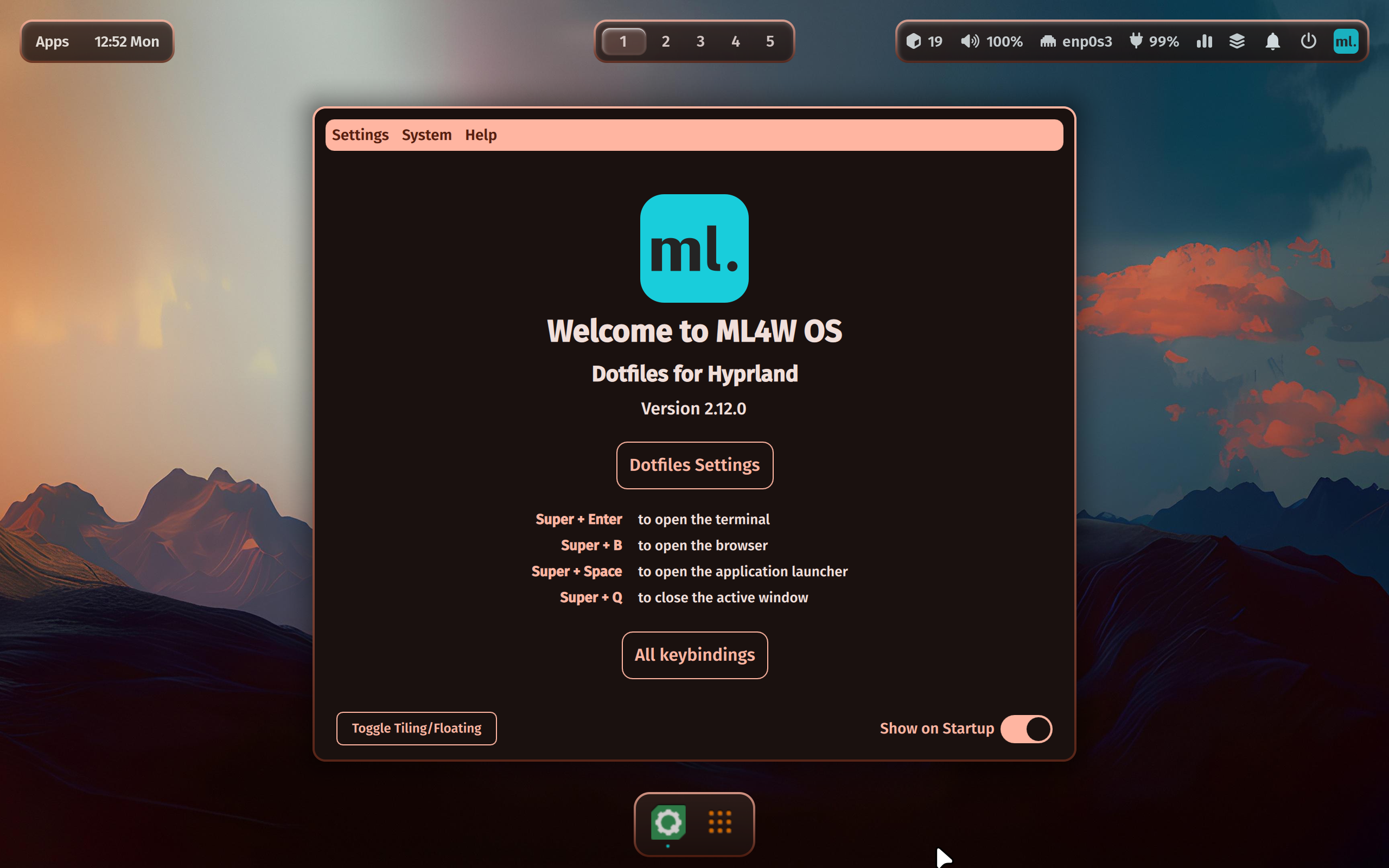 ml4w-os-2.14.1-x86_64.iso screenshot 1