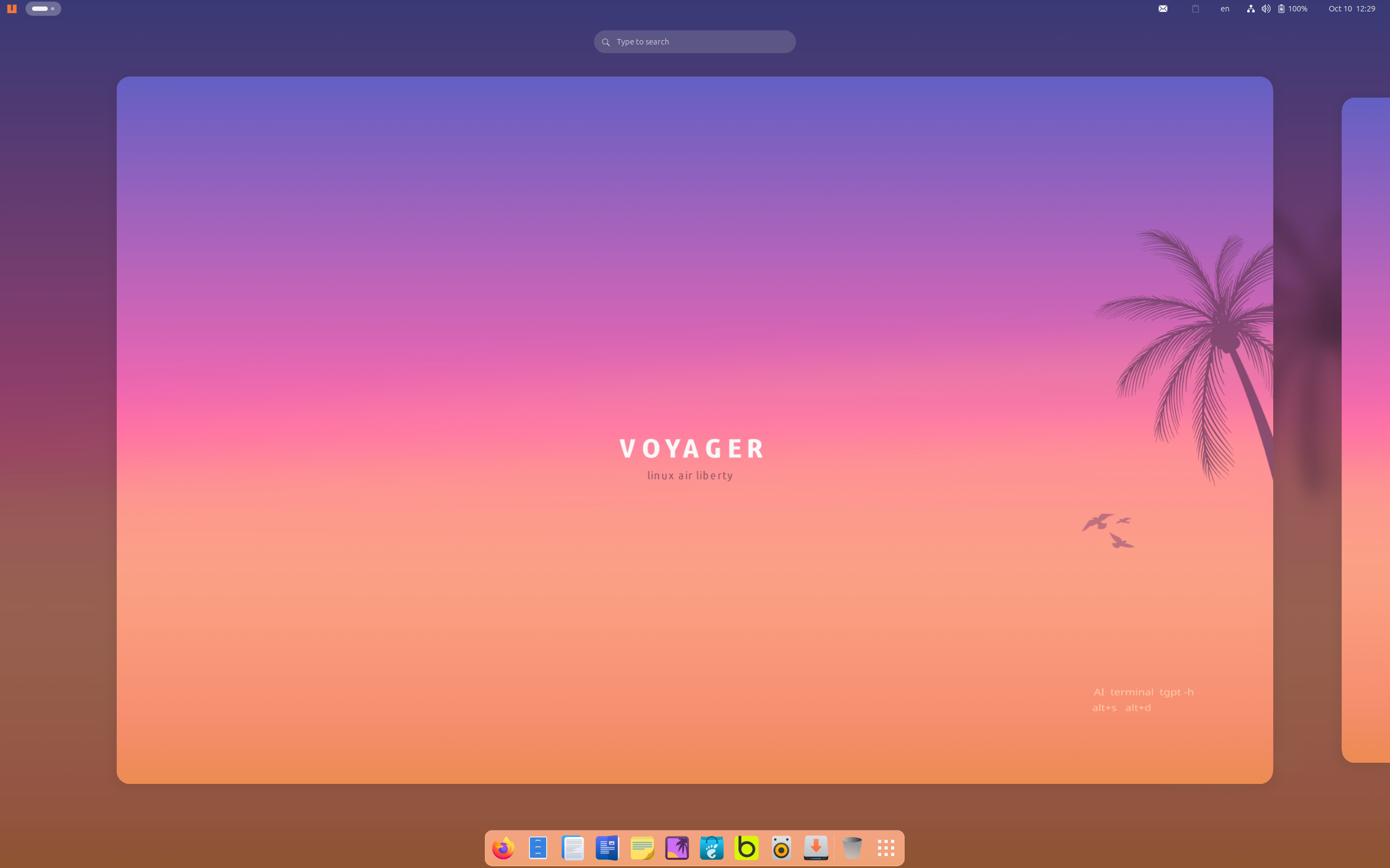Voyager-25.10-amd64.iso screenshot 1