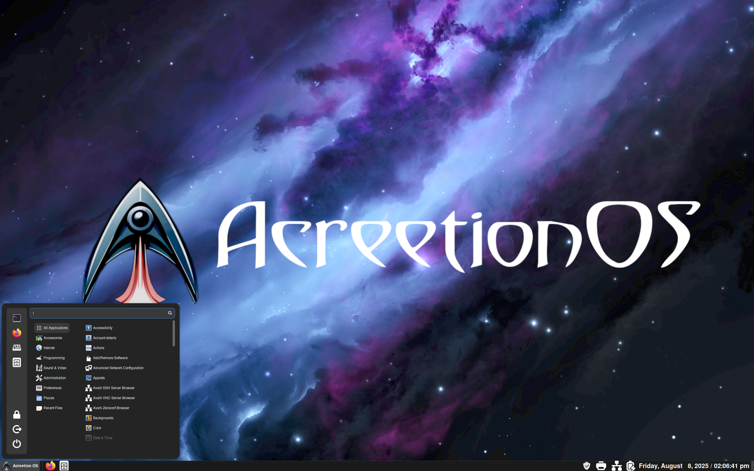 AcreetionOS-1.0-x86_64.iso screenshot 1