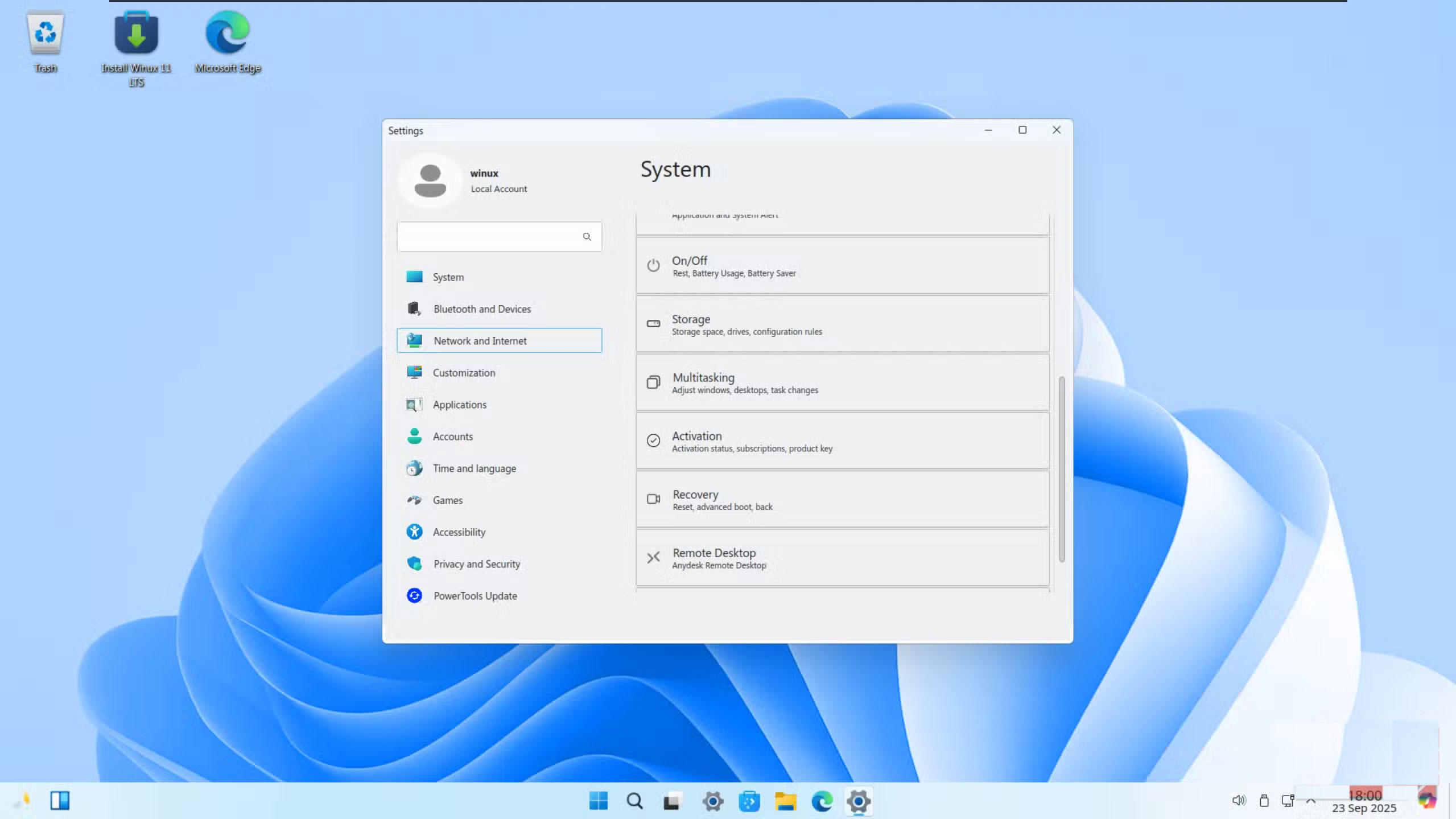 winux-11.25.10-noble-light-lts.iso screenshot 2