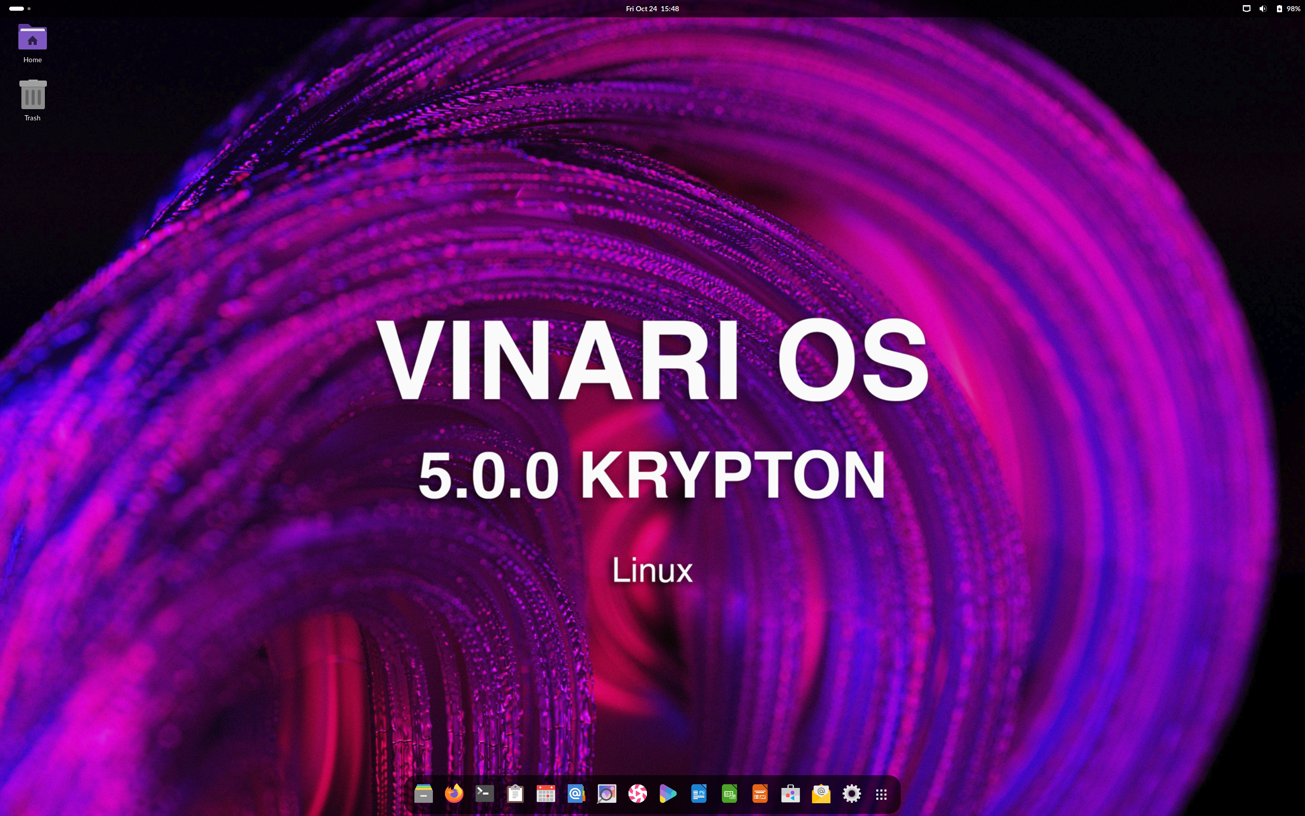 Vinari-OS-5.0.0-KRYPTON-amd64.iso screenshot 1