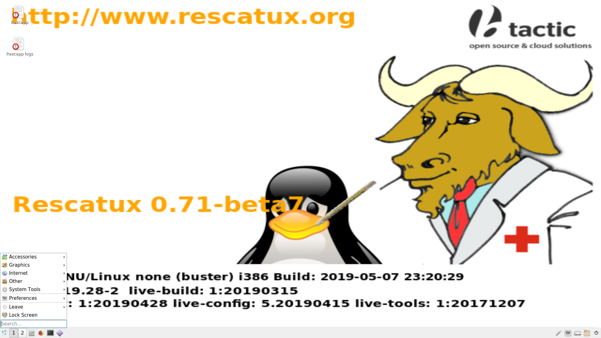 ruscalinux-1.99.1-amd64.hybrid.iso screenshot 1