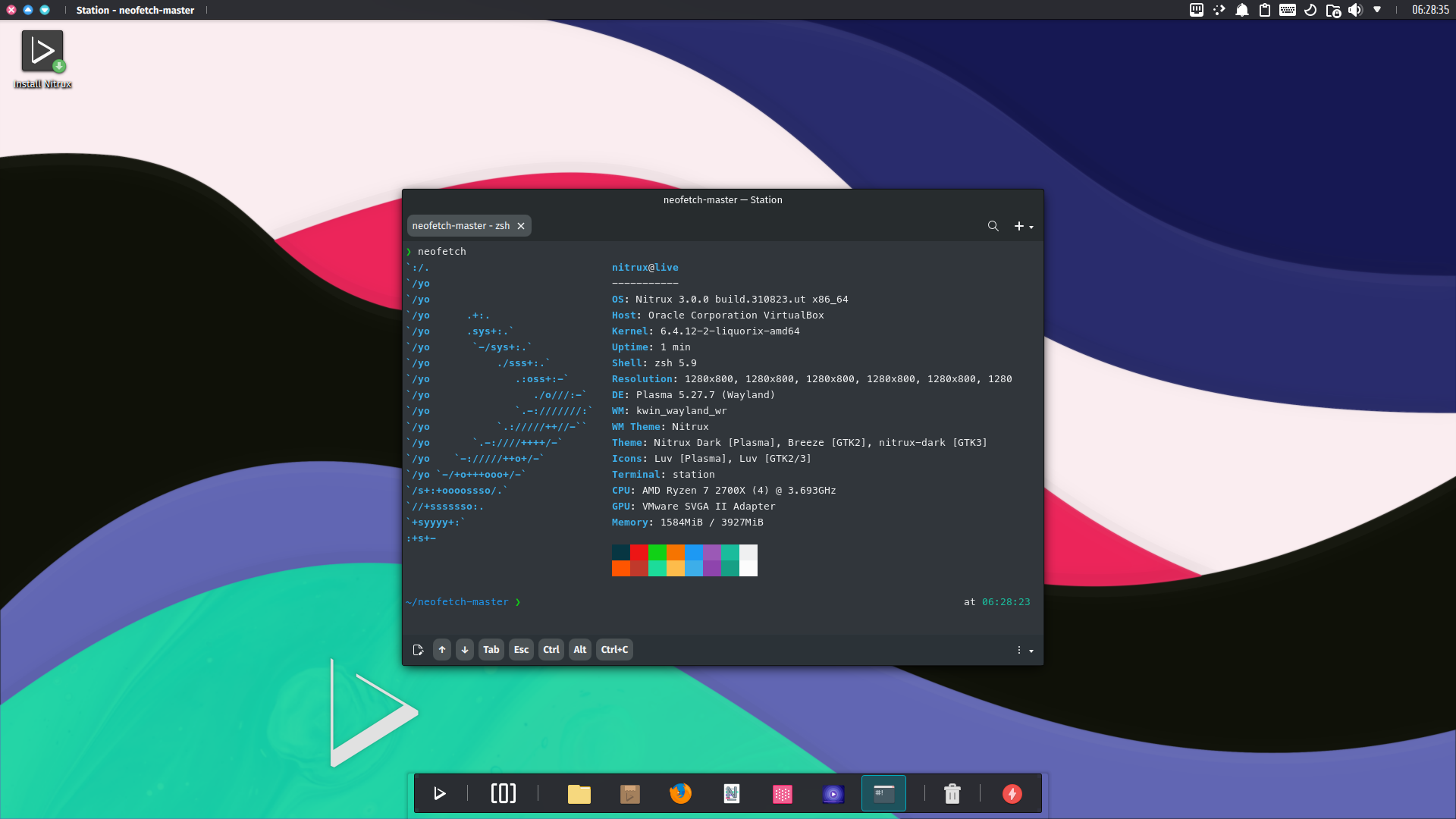 Nitrux NX Desktop Plasma 3.5.0 amd64 ISO screenshot 1
