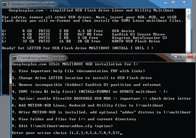 USB Multiboot METEOR V2 4GB Linux Android Gooplusplus 2013 screenshot 1