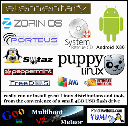 USB Multiboot METEOR V2 4GB Linux Android Gooplusplus 2013 screenshot 3