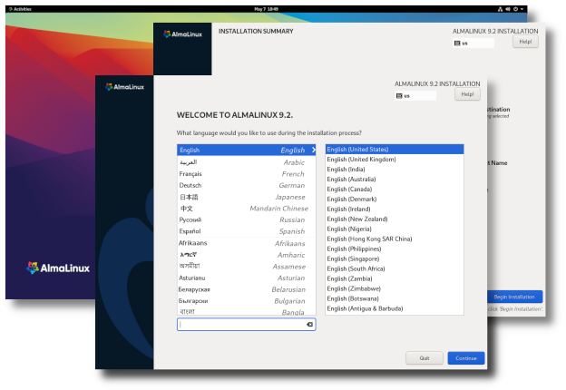 AlmaLinux 9.3 aarch64 screenshot 1