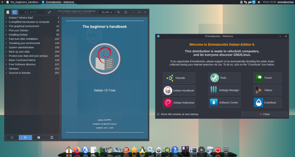 Emmabuntus DE6 (Debian Edition 6) RC1 amd64 screenshot 1