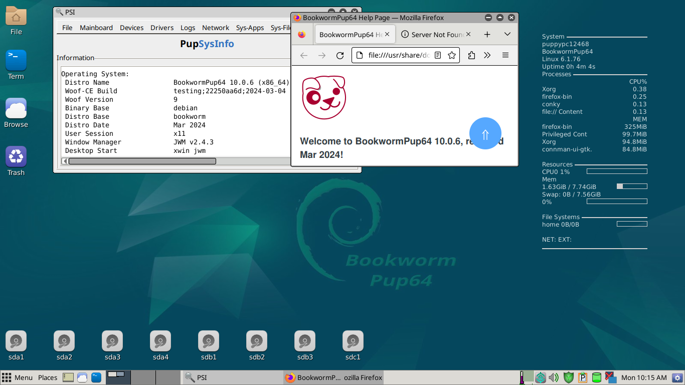 BookwormPup64_10.0.12.iso screenshot 1