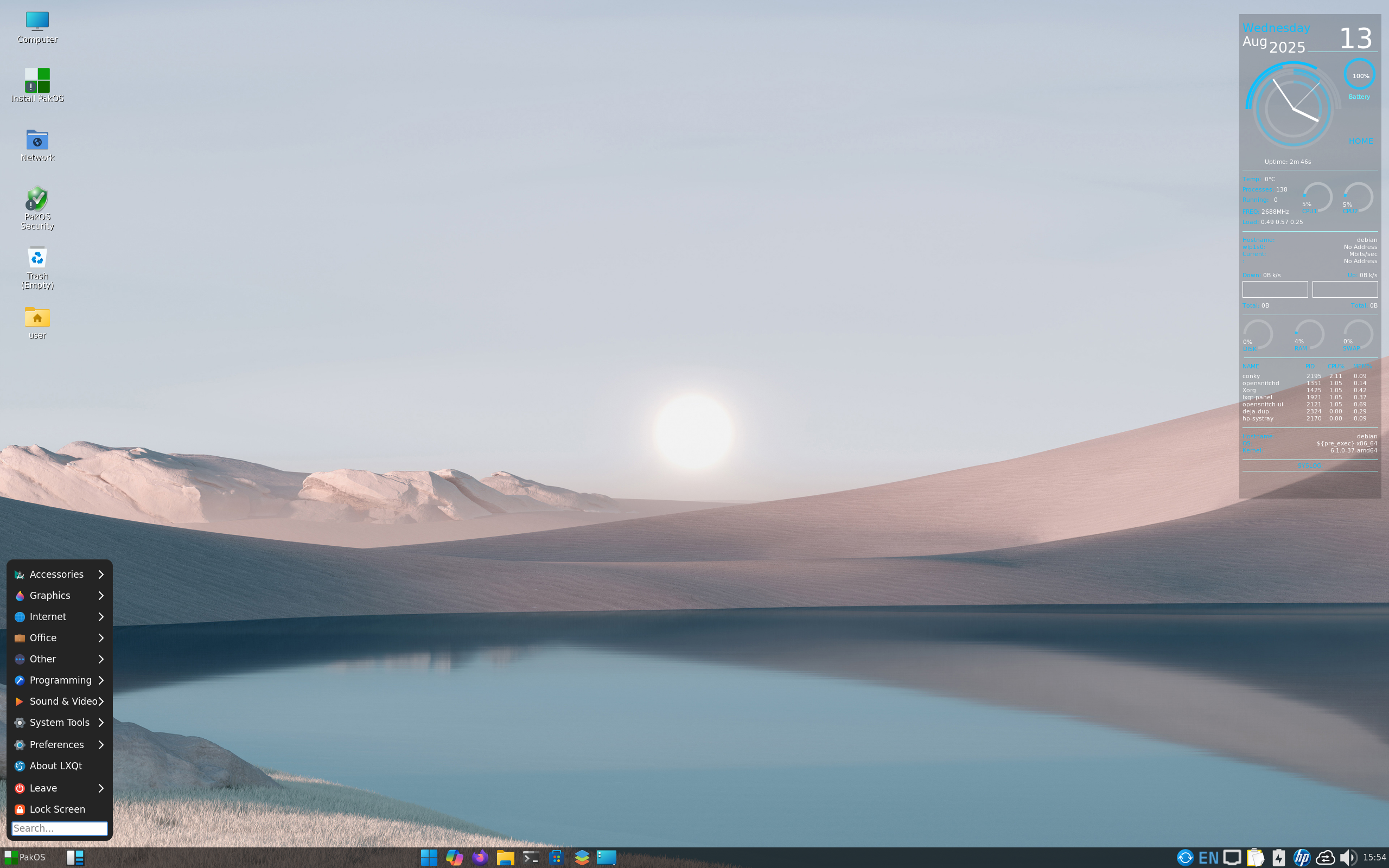 PakOS2025-08-13.iso screenshot 1