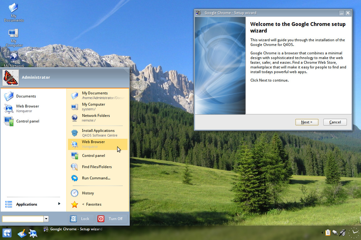 q4os 5.7 trinity install cd screenshot 1
