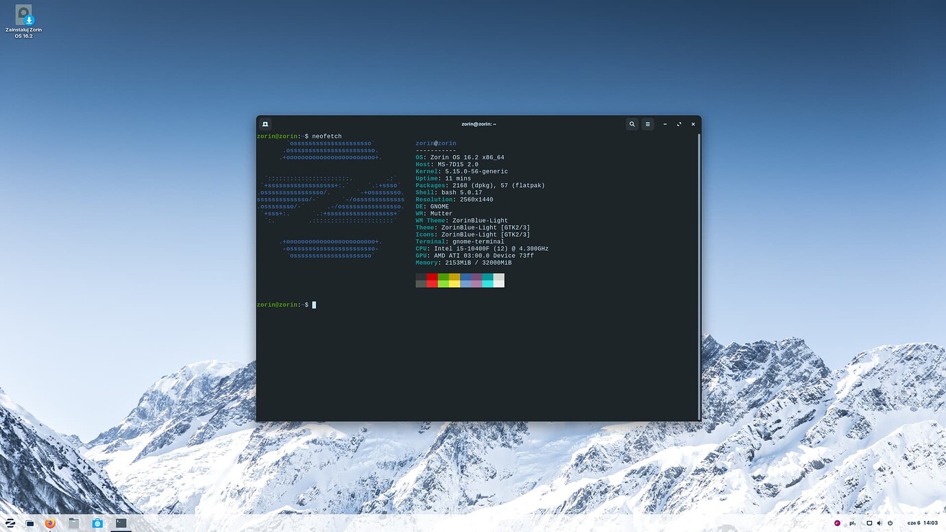 Zorin OS 17.1 Core 64bit ISO screenshot 1