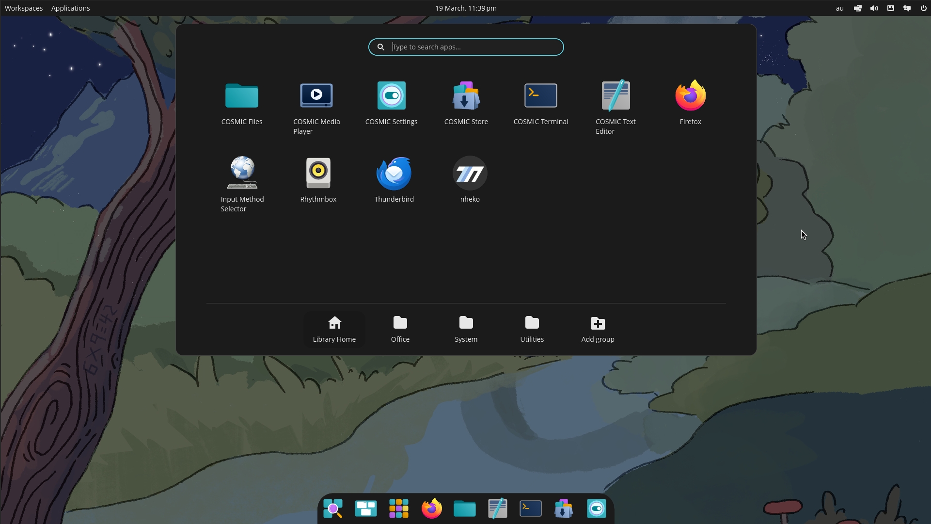 Fedora-COSMIC-Live-x86_64-42 screenshot 1