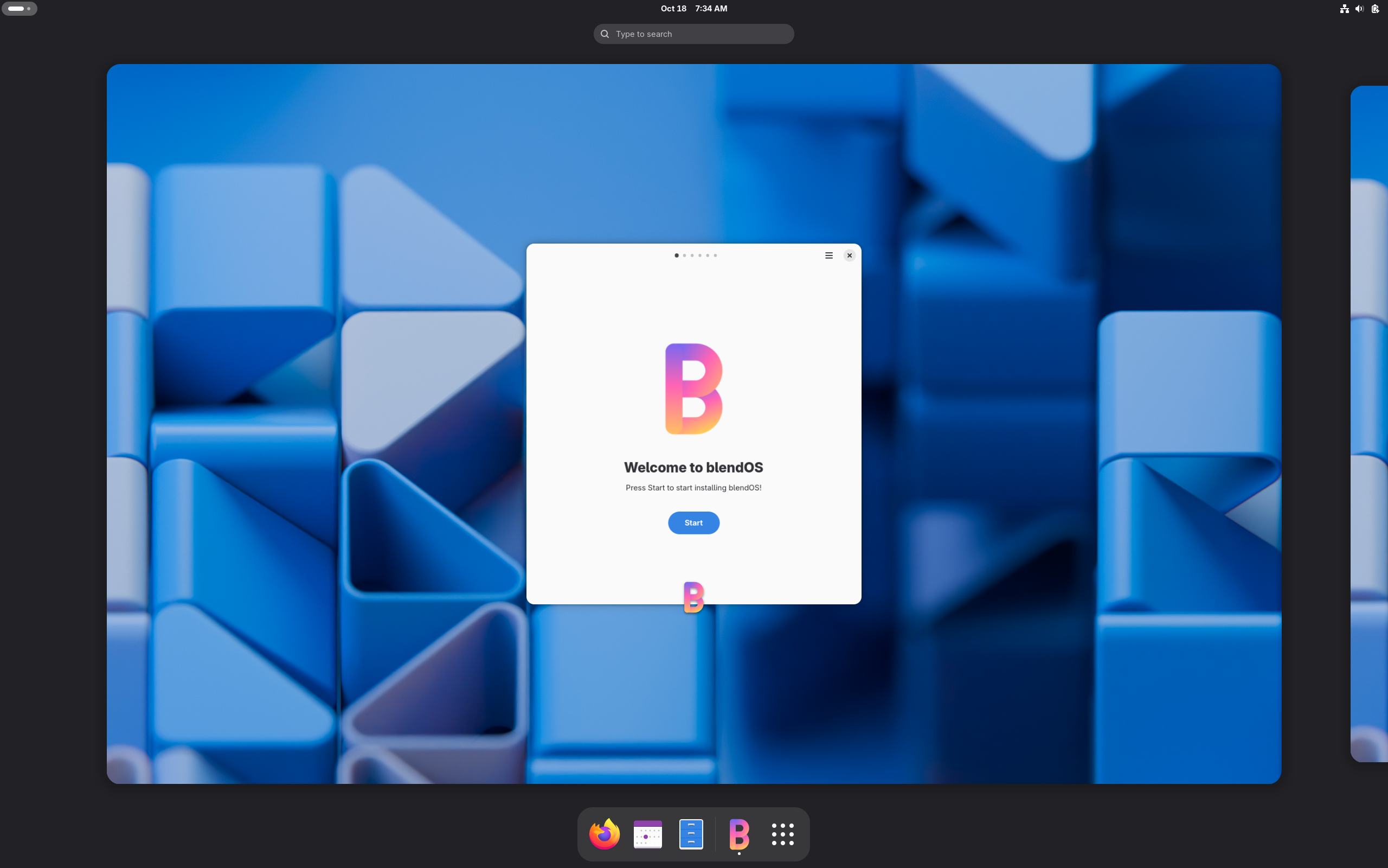 blendOS 01.03.26.iso screenshot 1