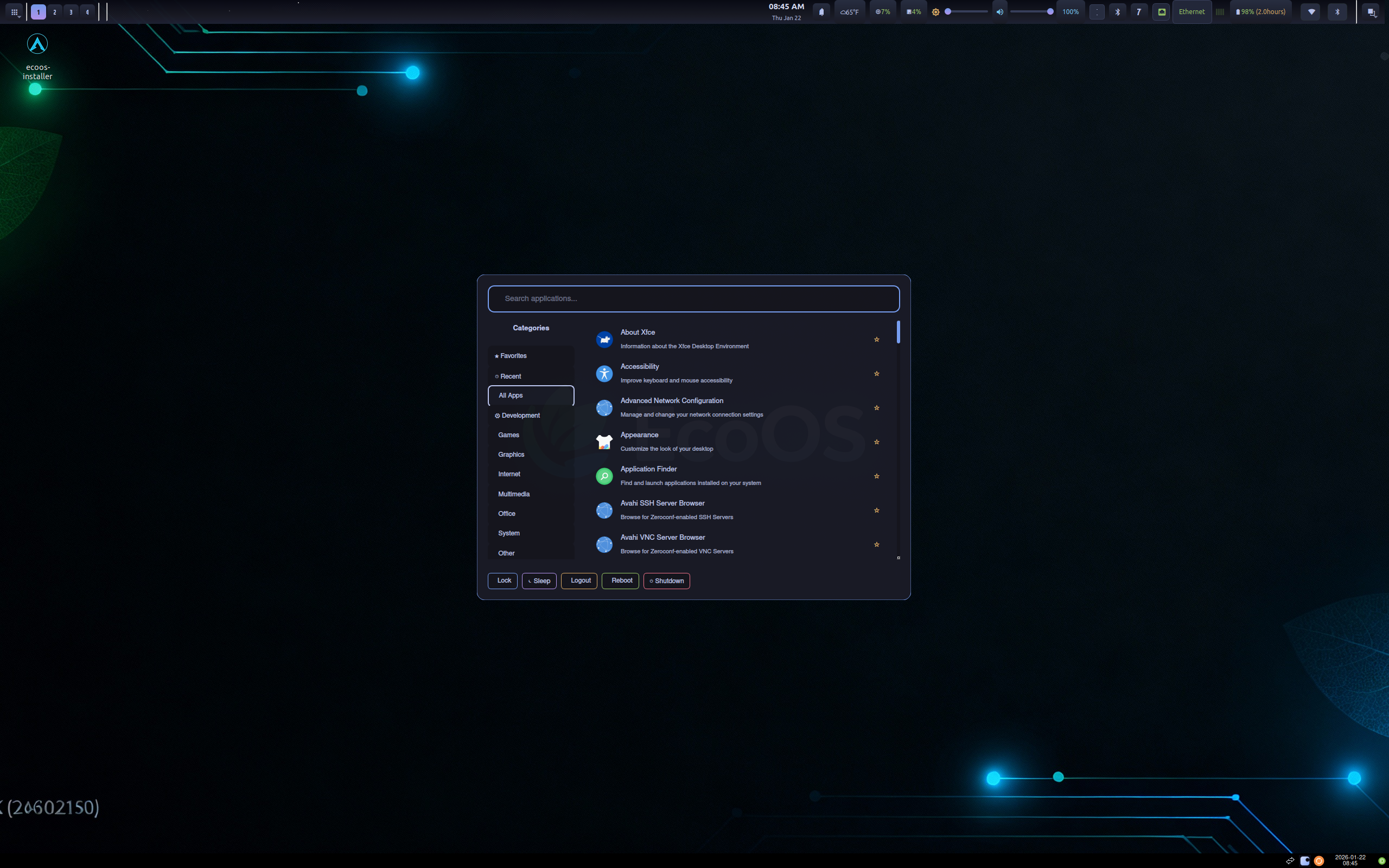 EcoOS-v4-x86_64.iso screenshot 1