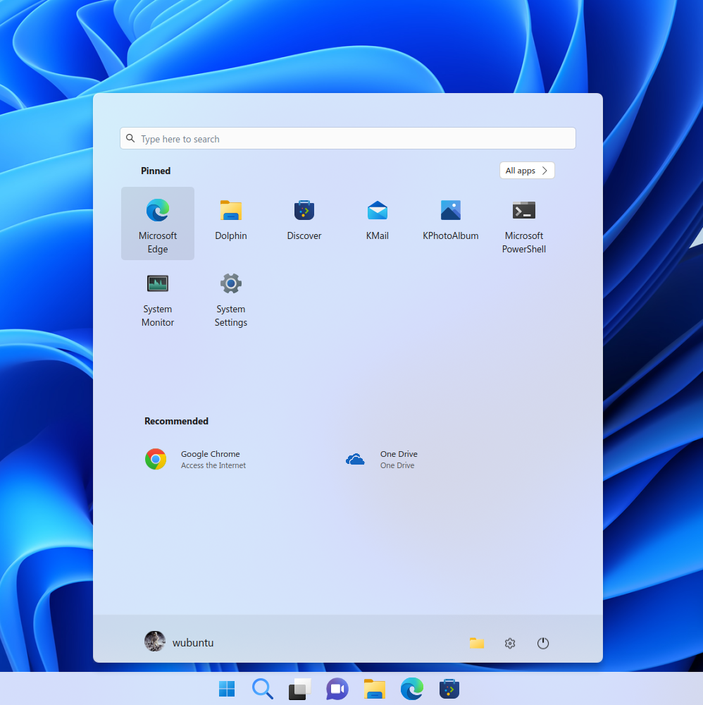 Windows Ubuntu (Wubuntu) 11.4.1 Win11 Plasma amd64 ISO screenshot 1