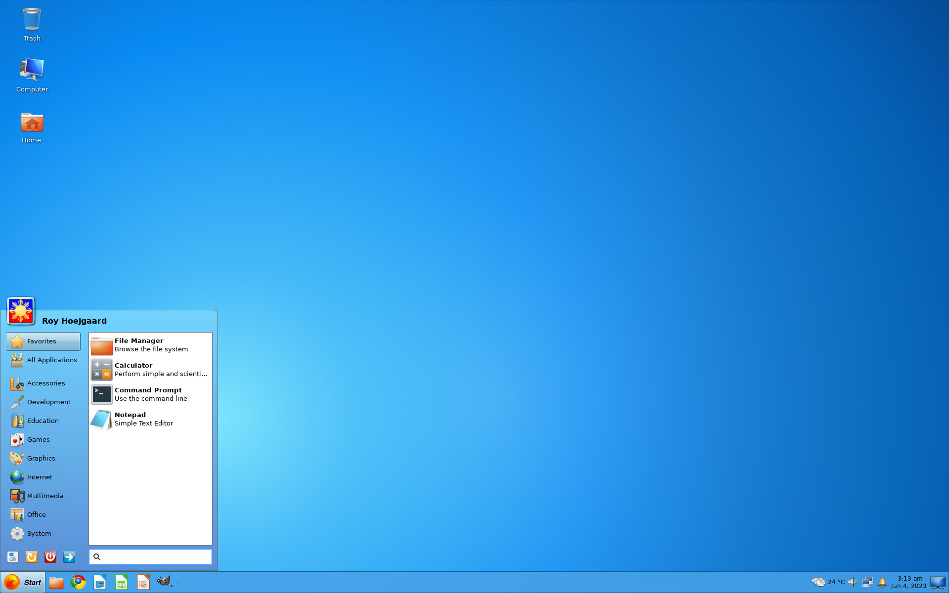 kumander-linux-2.0-rc1-live-amd64.iso screenshot 1