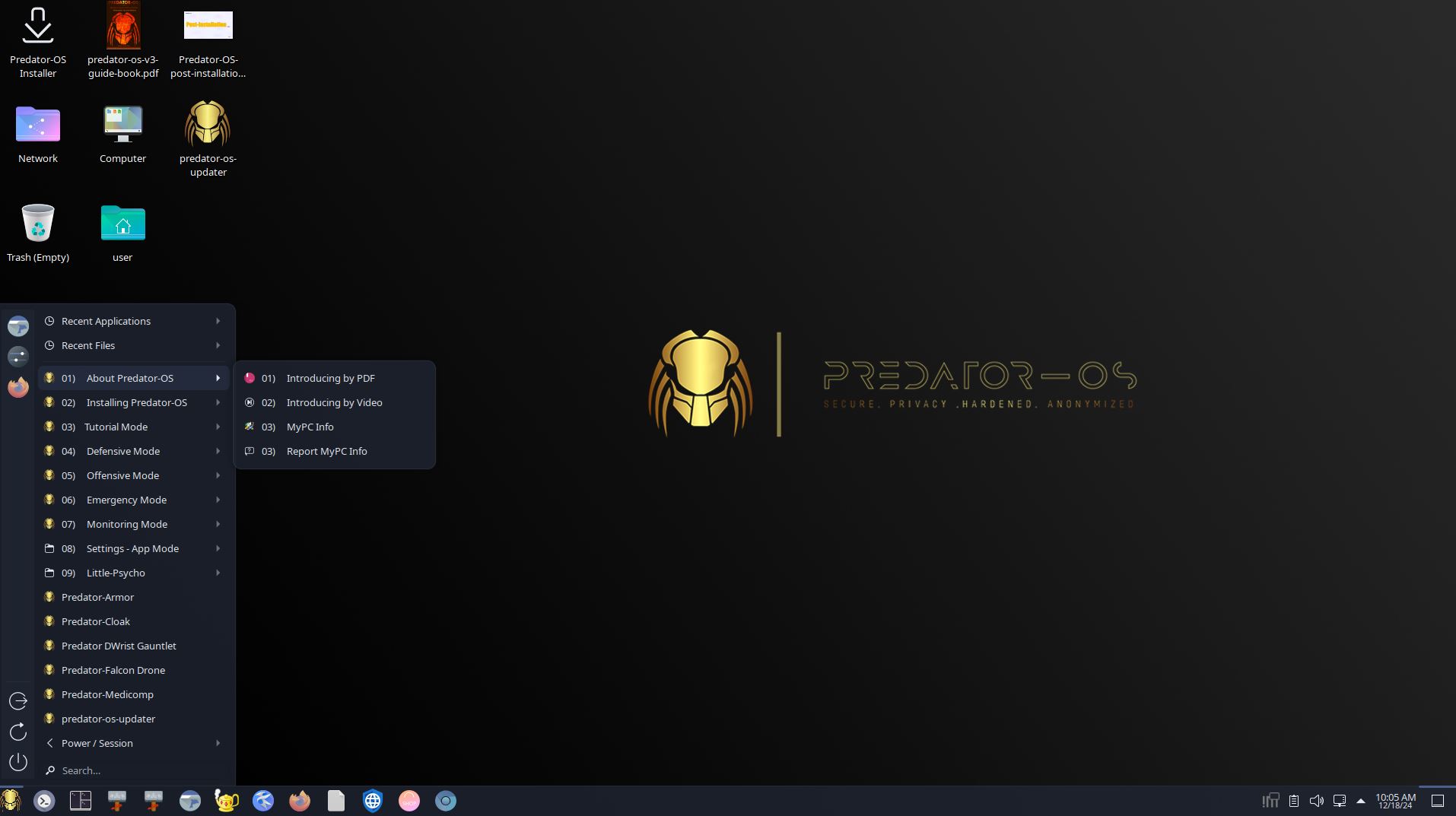 Predator-OS-v3.5-amd64-HomeEdition-NoDesktop.iso screenshot 1