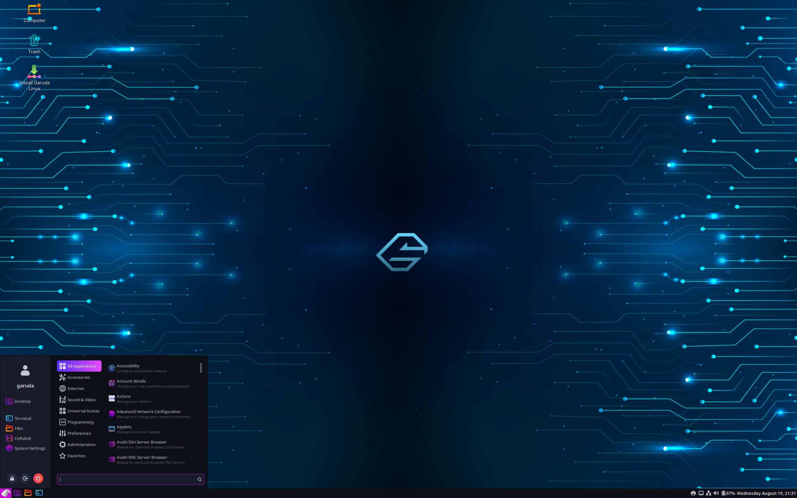 garuda-dr460nized-gaming-linux-garuda-260819.iso screenshot 1