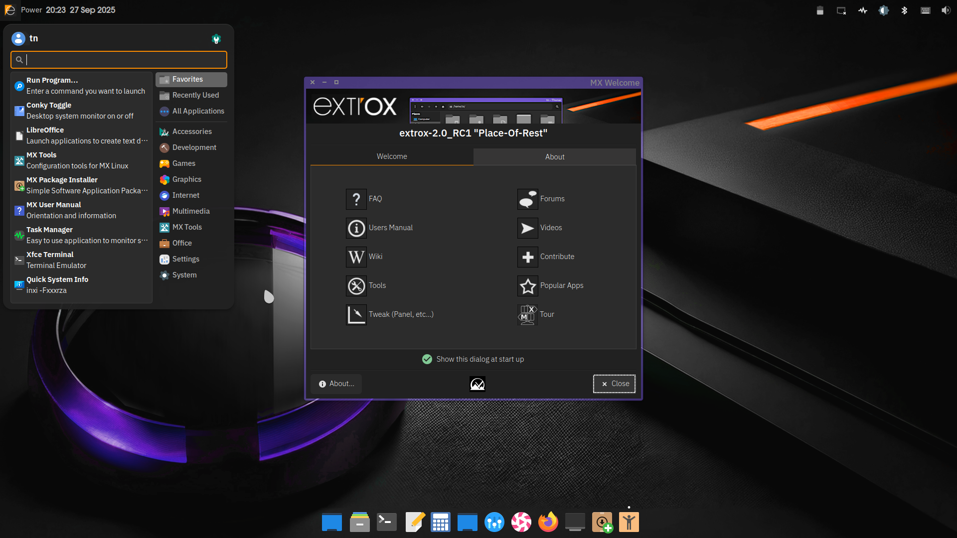 extrox_2.0_RC2-20251003_0933.iso screenshot 1