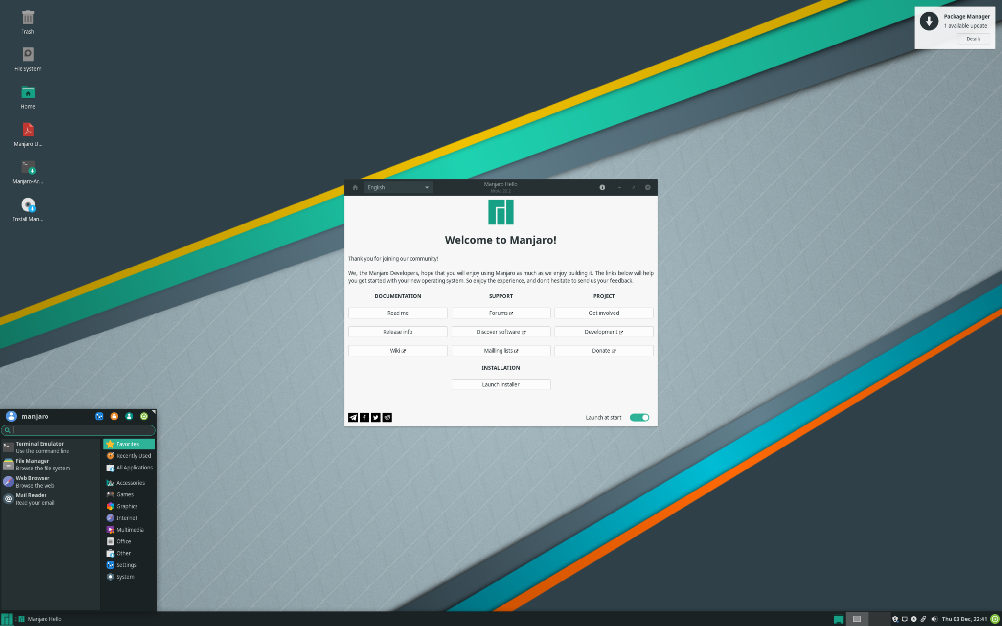 manjaro-kde-25.0.3-minimal-250526-linux66.iso screenshot 1