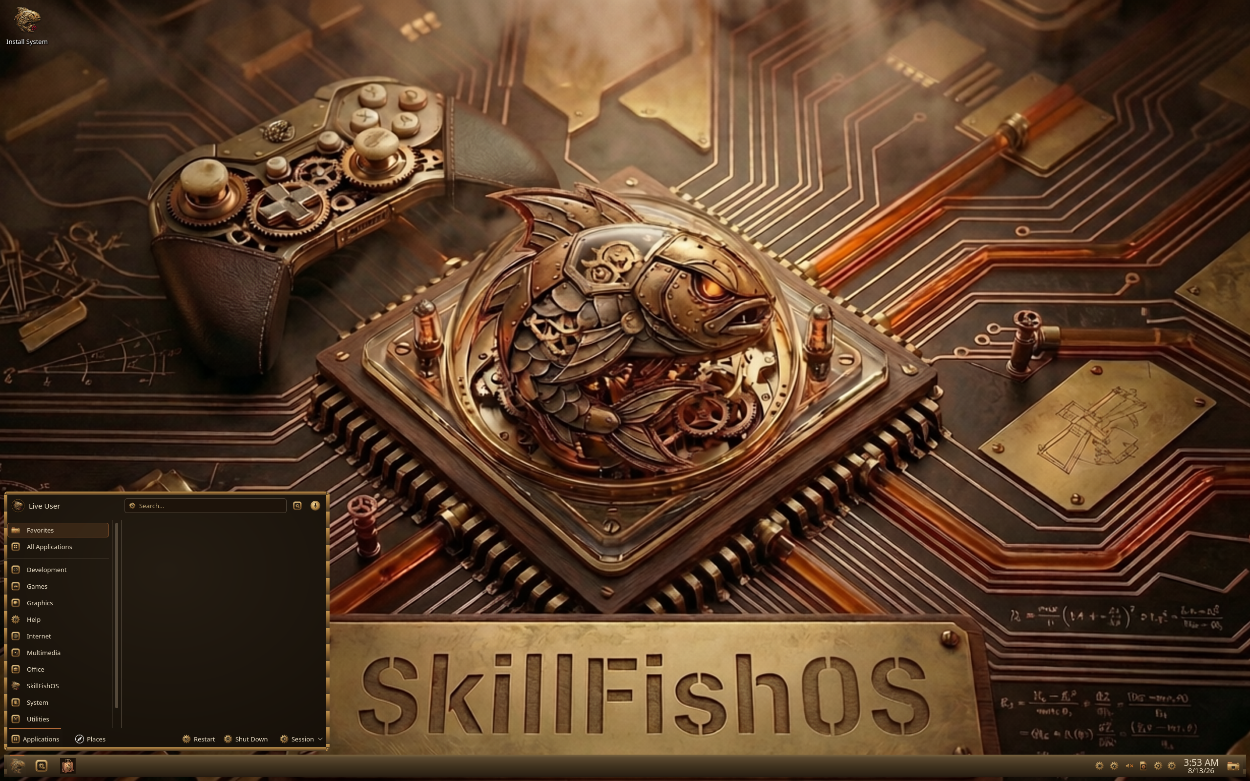 SkillFishOS-26.06.4-Aetherium-BC250-amd64.iso screenshot 1
