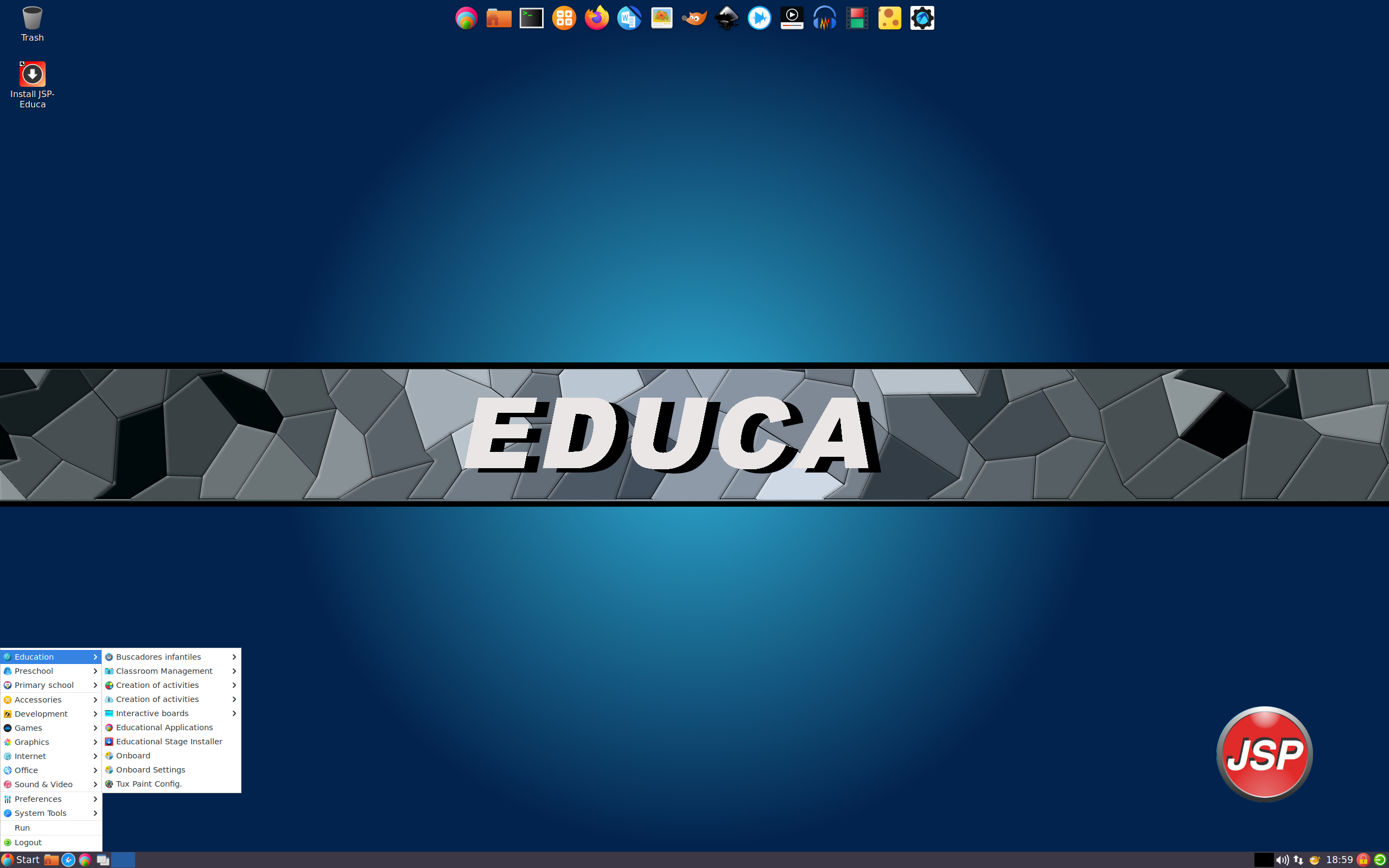 JSP-Educa 220826_LXDE_32bits.iso screenshot 1