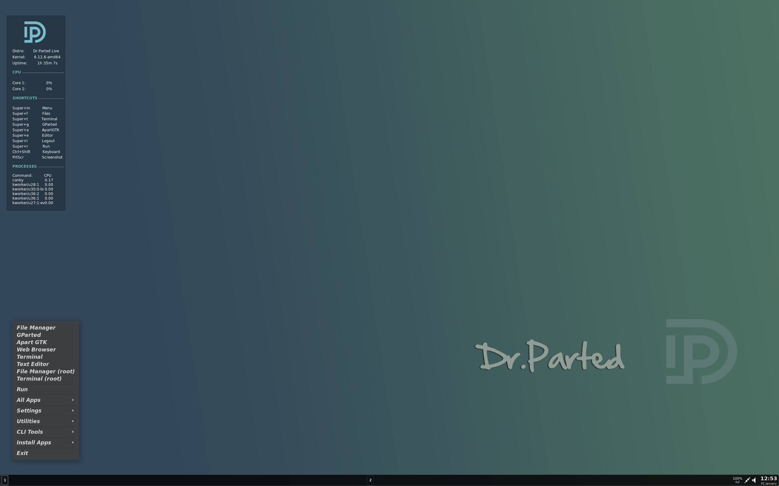 Dr.Parted-Live26.03-amd64.iso screenshot 1