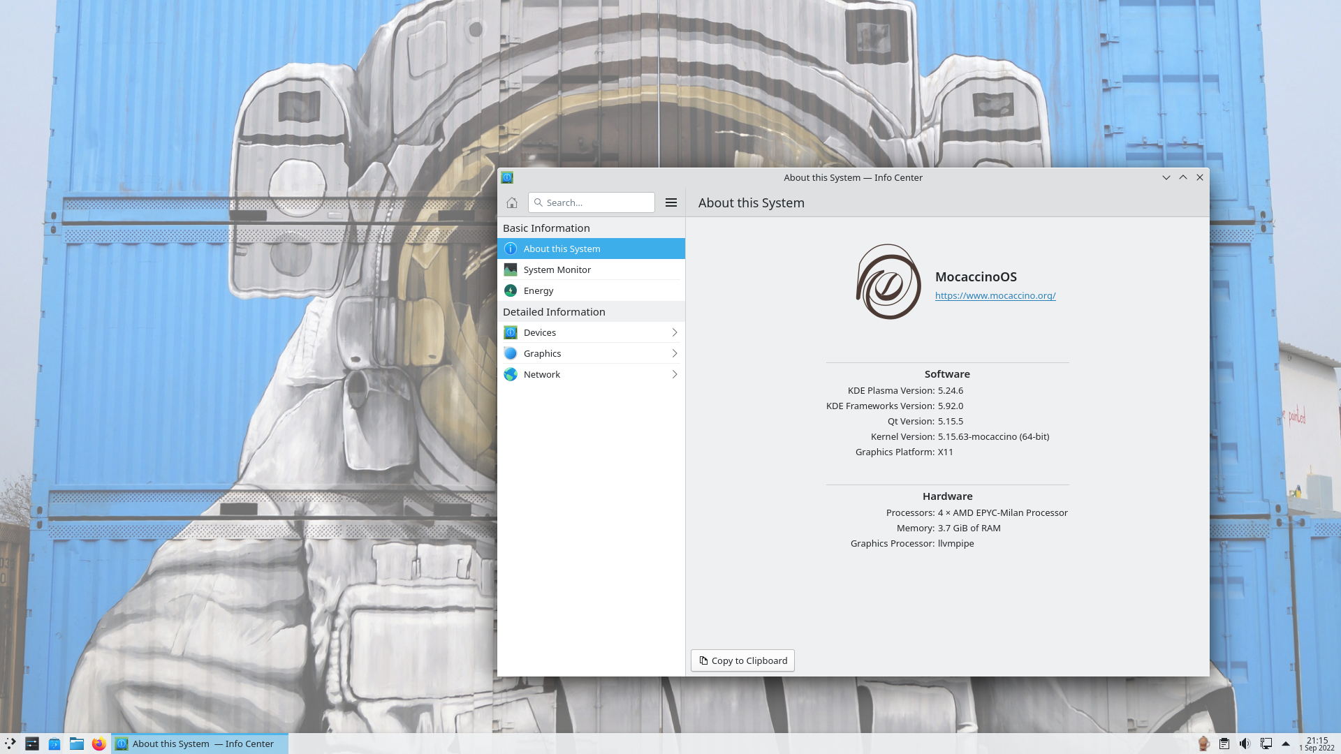 MocaccinoOS-KDE-0.20220728.iso screenshot 2