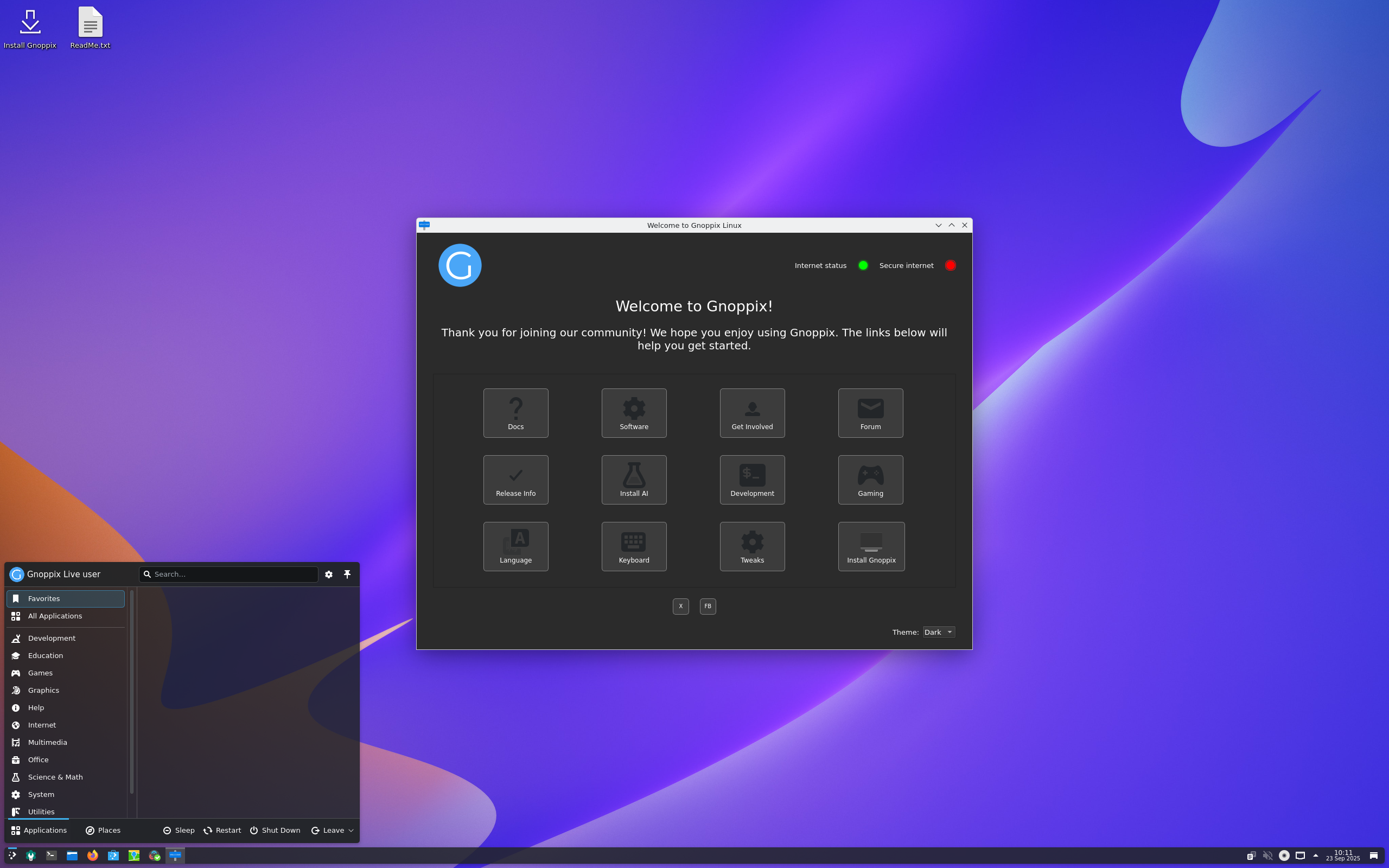 gnoppix25_10-kde.iso screenshot 1