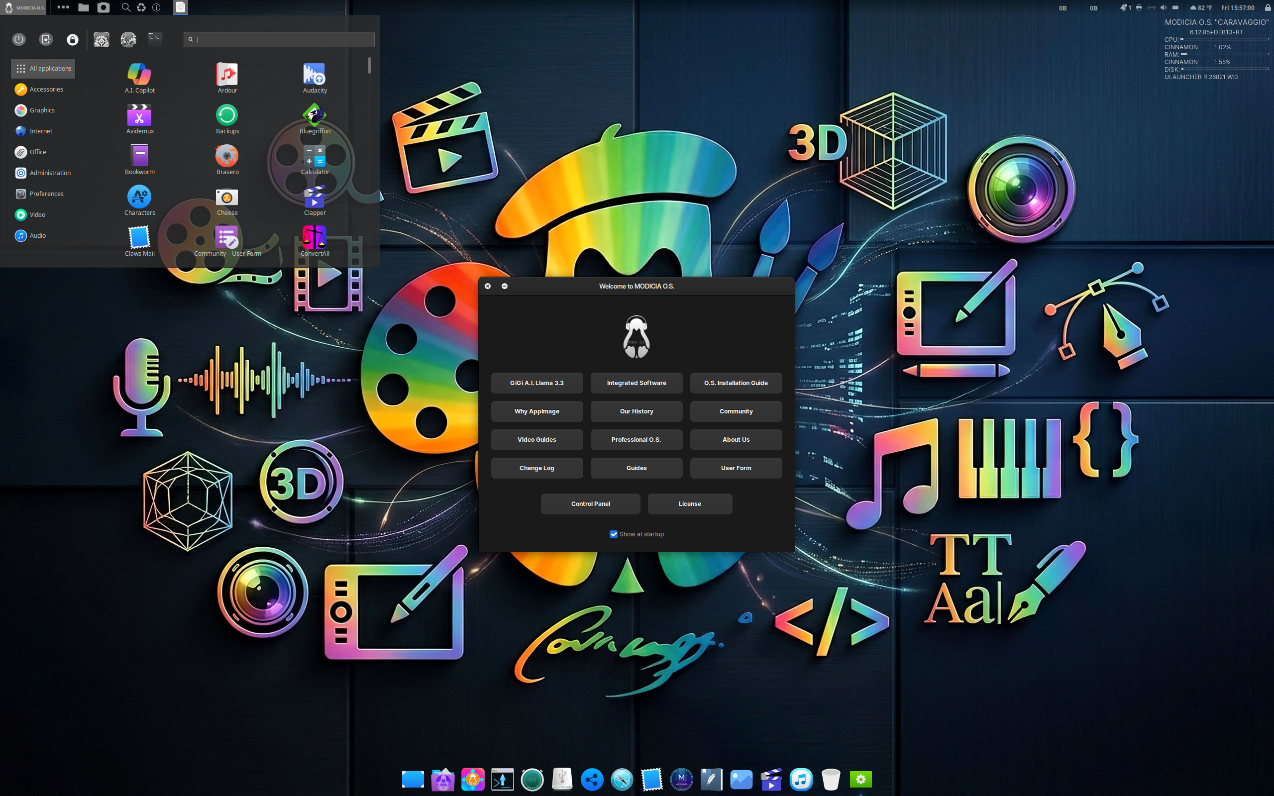 MODICIA-O.S.Caravaggio-6.12.85-RT-LTS-amd64.iso screenshot 1