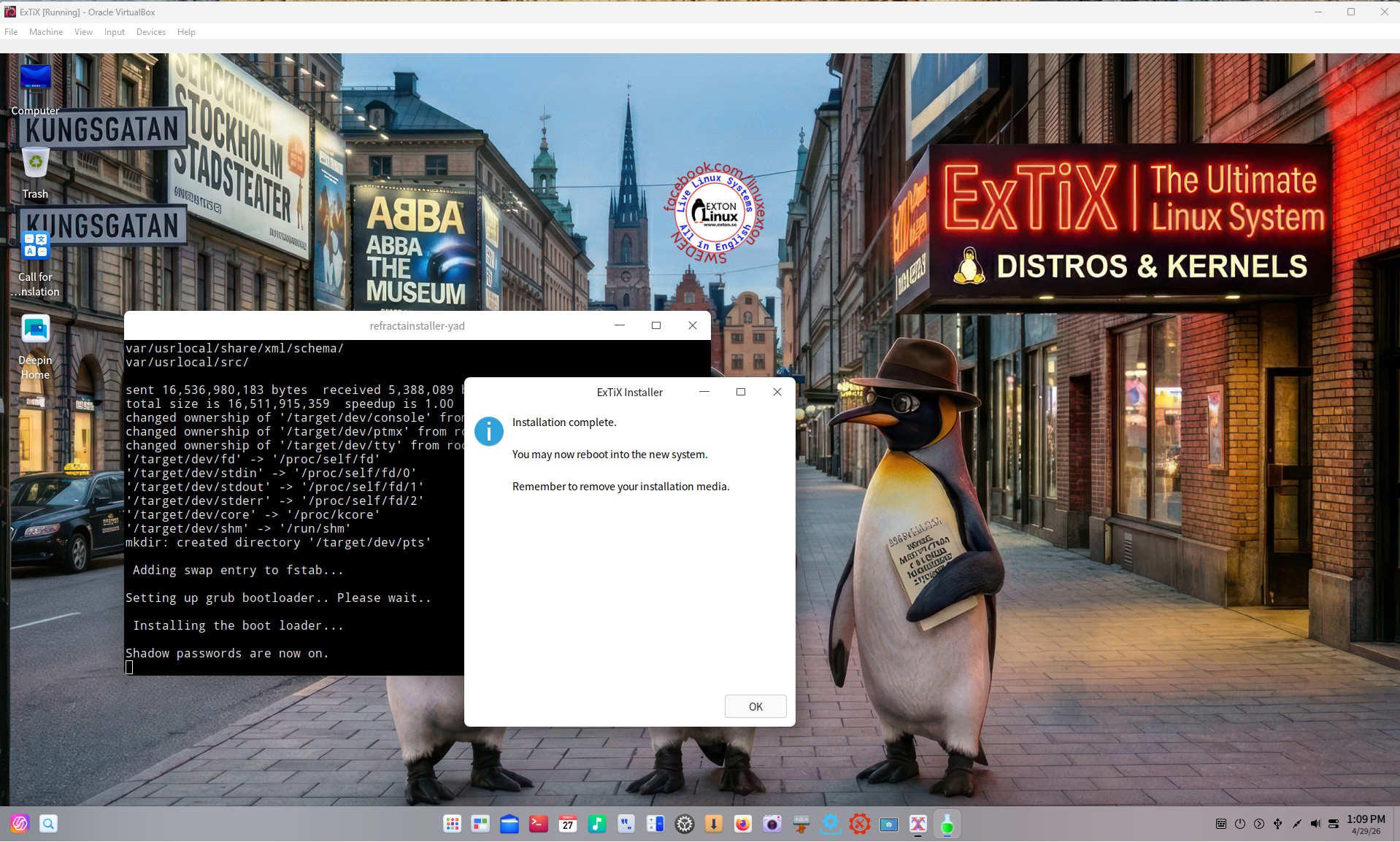extix-26.5-deepin-25.1-refractasnapshot-5500mb-260501.iso screenshot 1