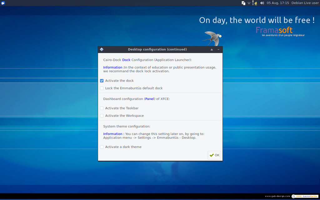 Emmabuntus DE2 1.05 i686 screenshot 1