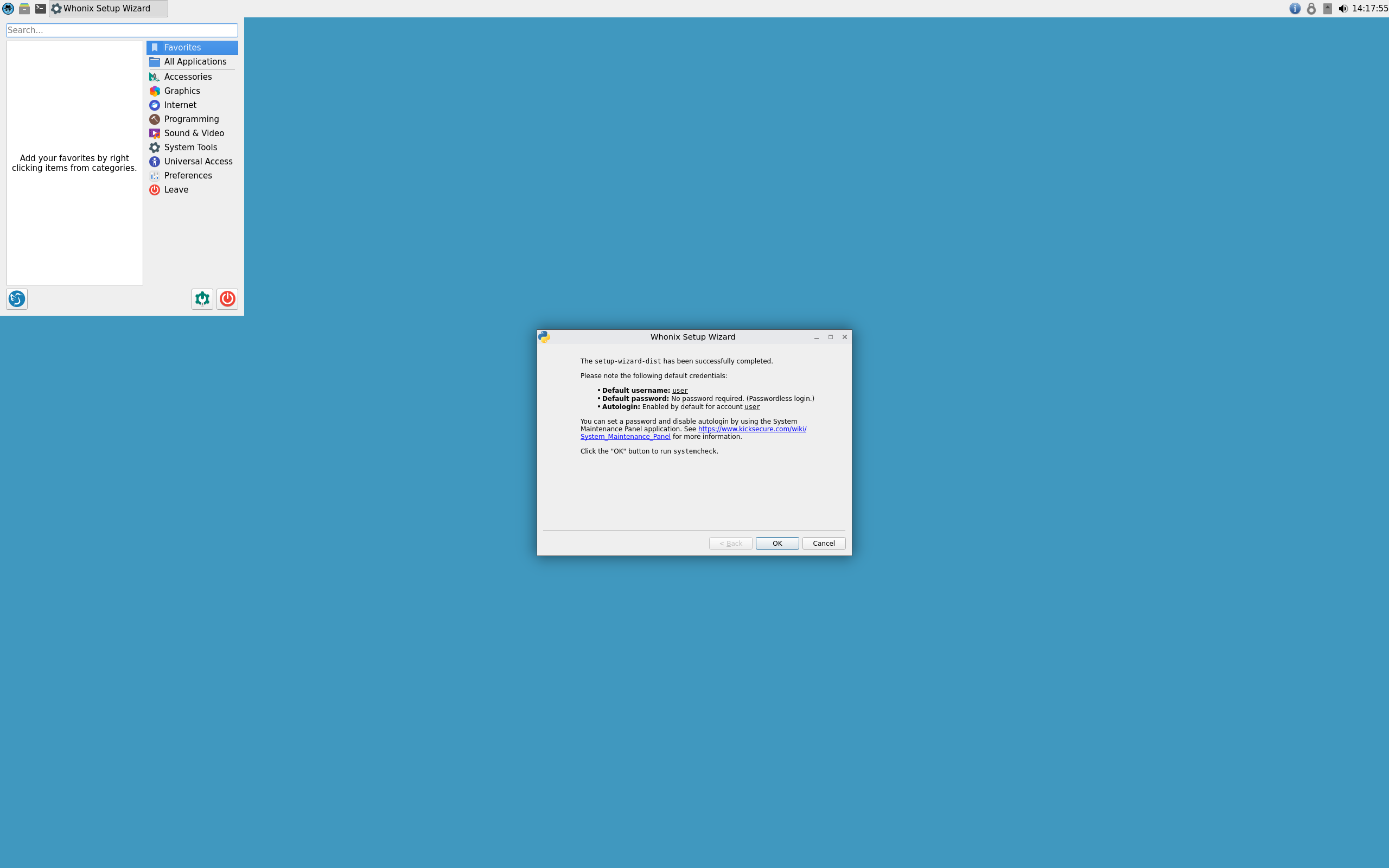 Whonix-LXQt-18.2.1.0.Intel_AMD64.qcow2.libvirt.xz screenshot 1