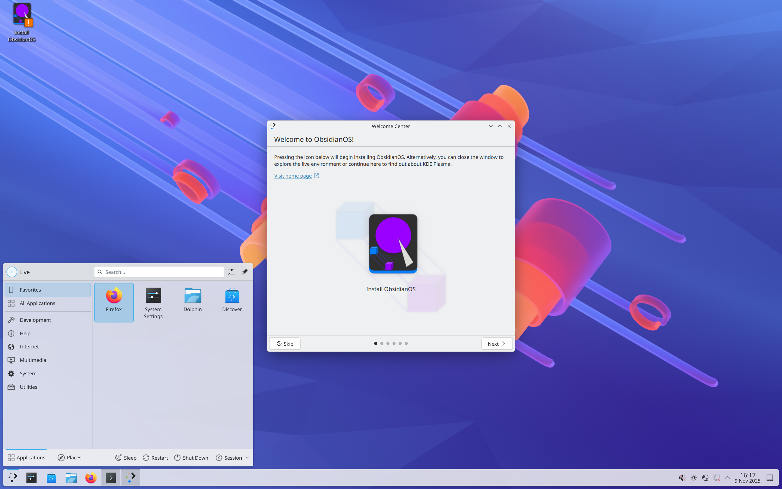 Obsidian 310326 Debian.iso screenshot 1