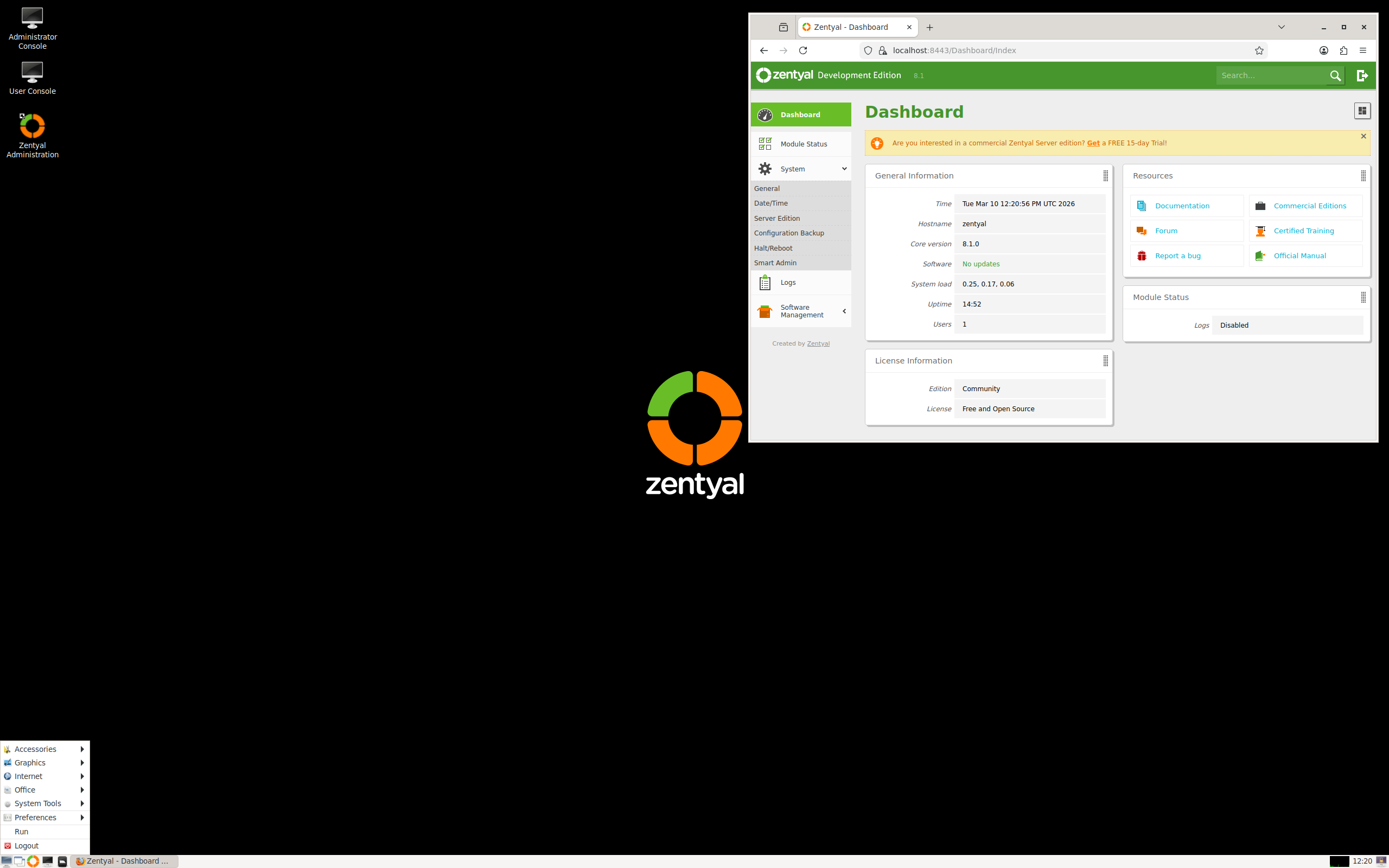zentyal-8.1-development-amd64.iso screenshot 1