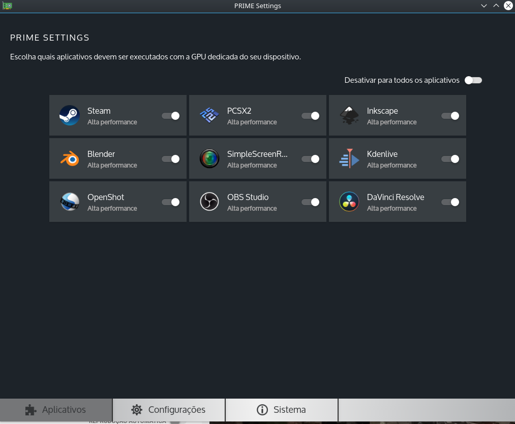 regataOS 19.1.48 Nvidia screenshot 1