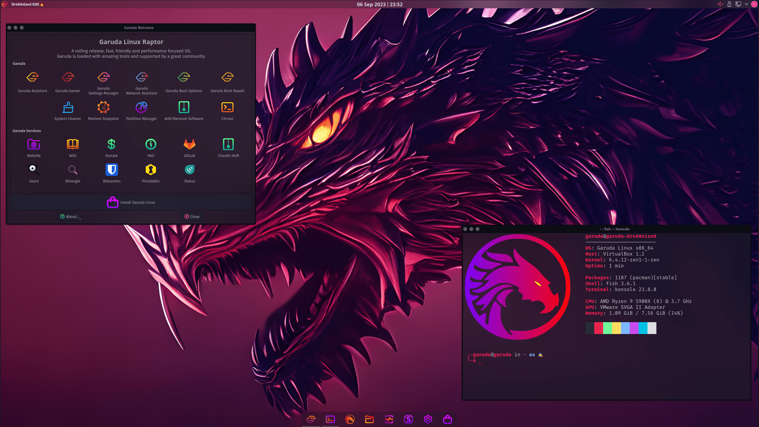 Garuda Sway linux zen 240428 ISO screenshot 1